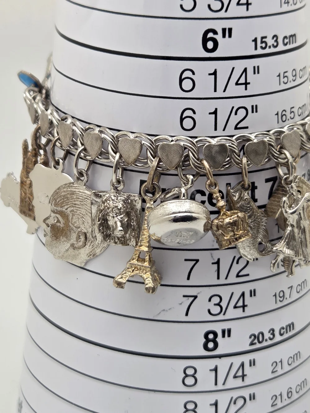 Heavy Vintage Jem Ster Sterling Charm Bracelet – 14 Sterling Charms 8